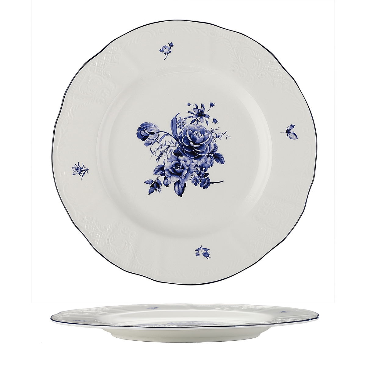 Тарелка круглая 26 см,коллекция "Blue Flower" P.L. Proff Cuisine | Uliss Trade Тарелка круглая 26 см,коллекция "Blue Flower" P.L. Proff Cuisine фото, купить в Липецке | Uliss Trade
