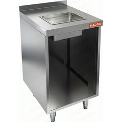 Стол закрытый с трех сторон с мойкой, с бортом HICOLD НБМСЗОМ-4/6Б фото, купить в Липецке | Uliss Trade