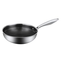 Сковорода Вок (WOK) 28 см, h 8,6 см Honeycombs нерж.3-х слойная, ИНДУКЦИЯ P.L. Proff Cuisine фото, купить в Липецке | Uliss Trade