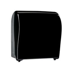 Механический диспенсер для рулонных полотенец MERIDA UNIQUE SOLID CUT PIANO BLACK LINE фото, купить в Липецке | Uliss Trade