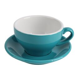 Чашка с блюдцем  Barista (Бариста) 200 мл,  бирюзовый цвет,P.L. Proff Cuisine фото, купить в Липецке | Uliss Trade