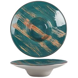 Тарелка для пасты Texture Dark Green Lines d 27*6,5 см, 260 мл, P.L. Proff Cuisine фото, купить в Липецке | Uliss Trade