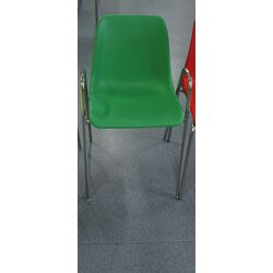 Стул Vicenza -4П (пластиковое сиденье , цвет зелёный Verde RAL 6032 4 ножки,подлокотники цвет хром) (2020) фото, купить в Липецке | Uliss Trade